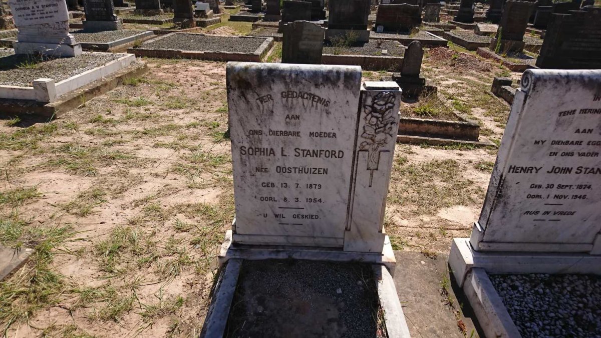 STANFORD Henry John 1874-1946 &amp; Sophia L. OOSTHUIZEN 1879-1954