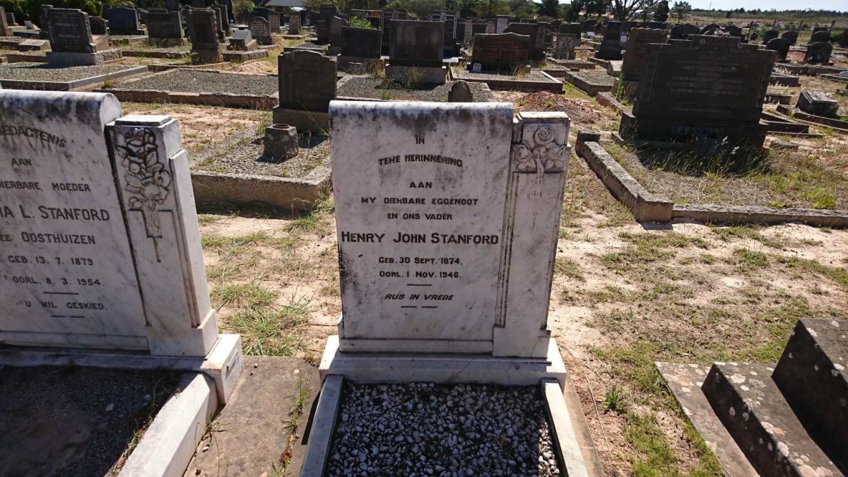 STANFORD Henry John 1874-1946 &amp; Sophia L. OOSTHUIZEN 1879-1954