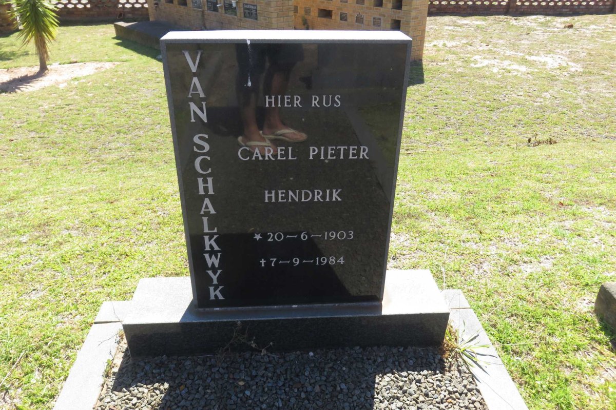 SCHALKWYK Carel Pieter Hendrik, van 1903-1984