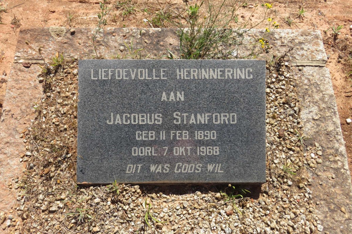 STANFORD Jacobus 1890-1968