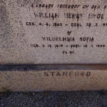 STANFORD William Henry Hyde 1865-1955 &amp; Wilhelmina Sofia 1879-1946