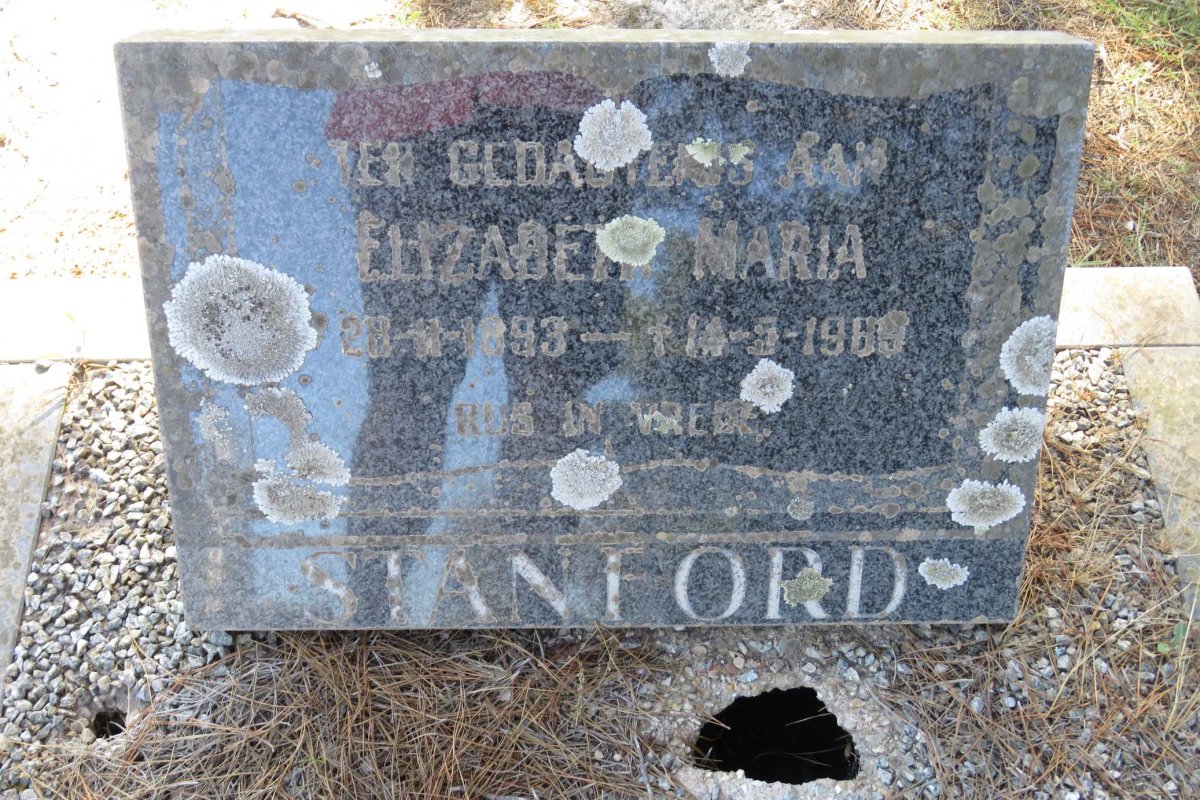 STANFORD Elizabeth Maria 1893-19?9
