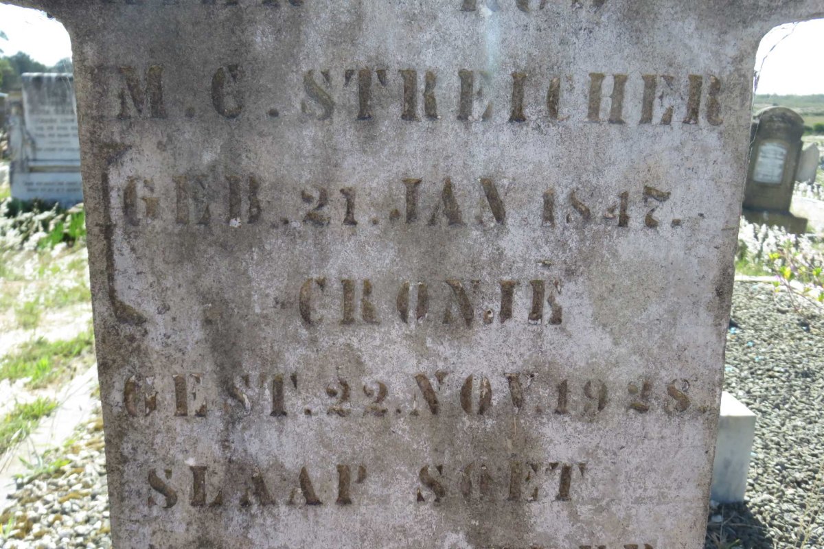 STREICHER M.C. nee CRONJE 1847-1928