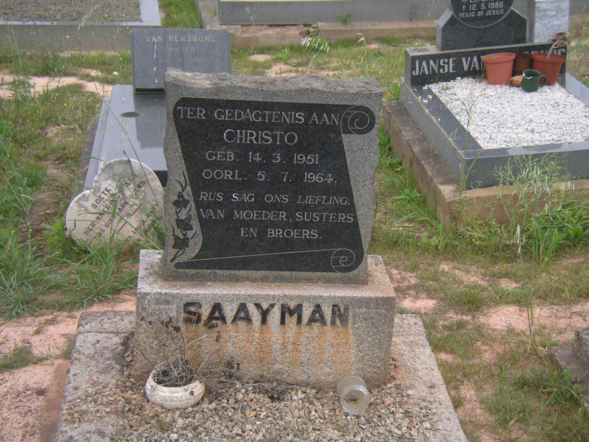 SAAYMAN Christo 1951-1964