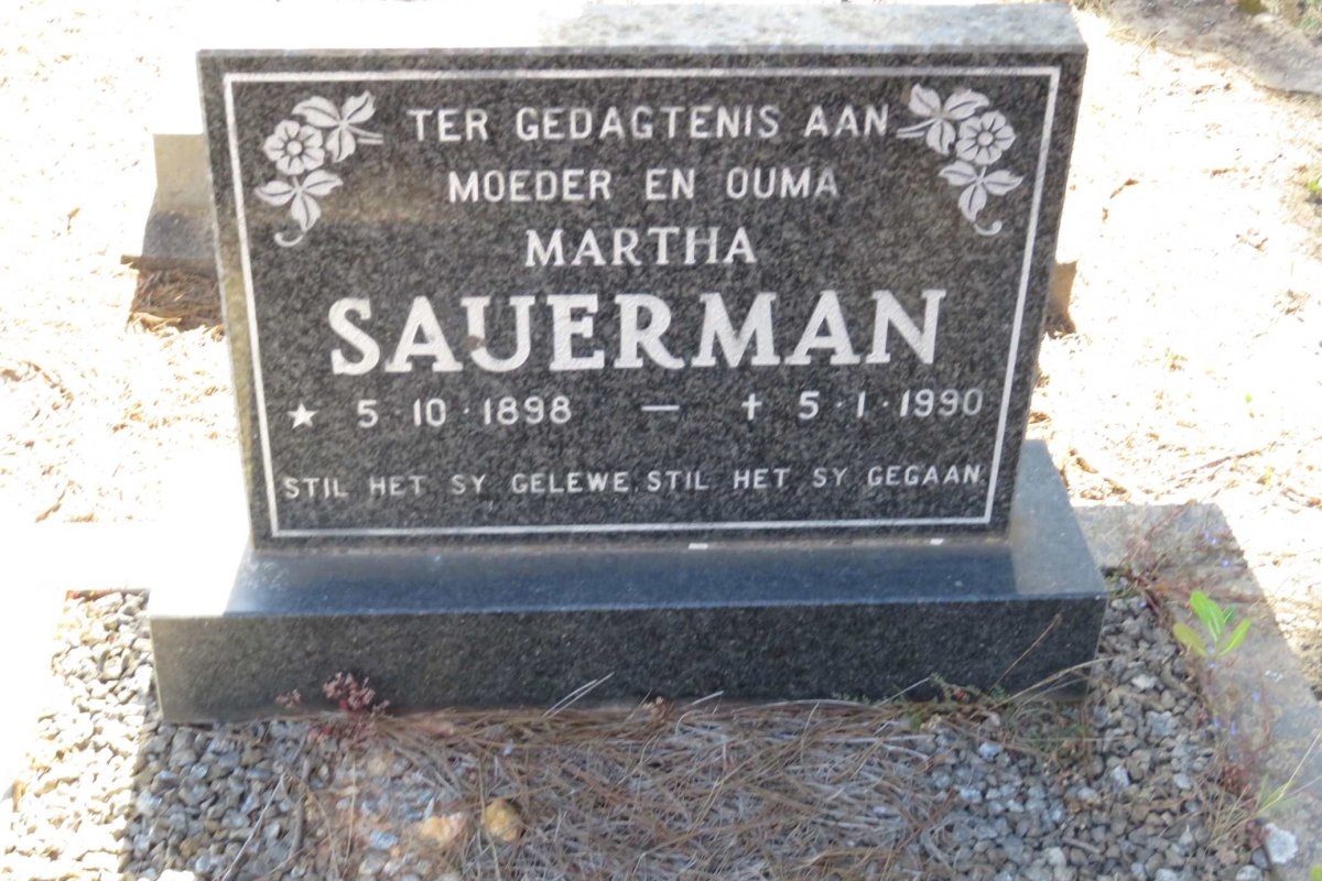 SAUERMAN Martha 1898-1990