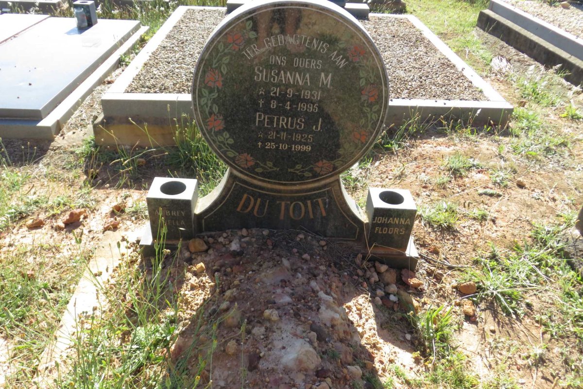 TOIT Petrus J., du 1925-1999 &amp; Susanna M. 1931-1995