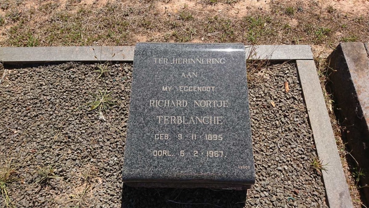 TERBLANCHE Richard Nortje 1895-1967 &amp; Francis Martina Elizabeth KIRSTEN 1901-1978