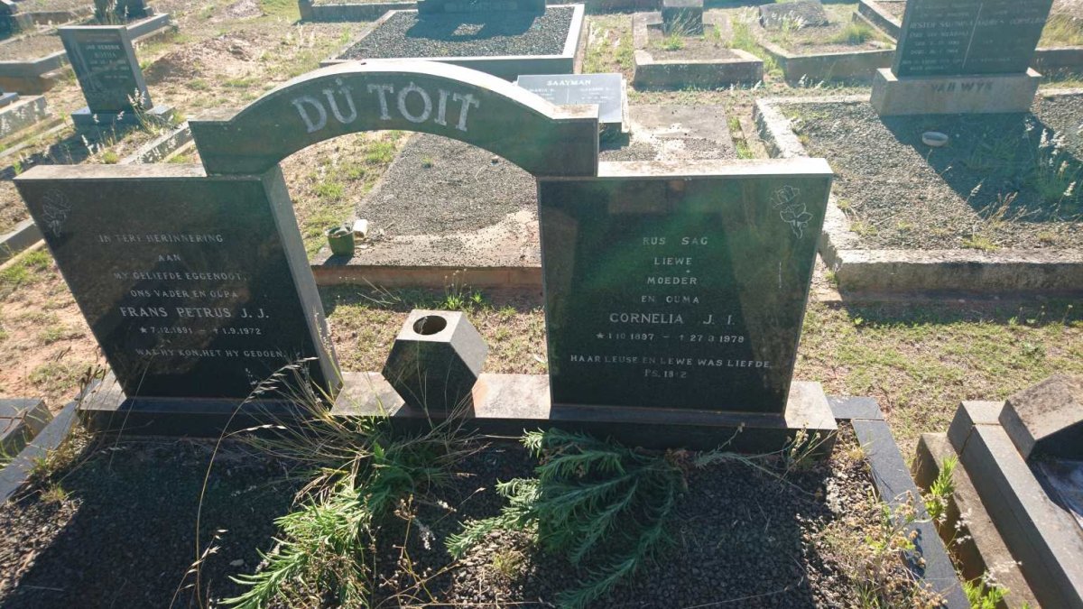 TOIT Frans Petrus J.J., du 1891-1972 &amp; Cornelia J.I. 1897-1978