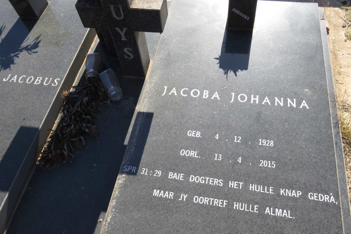UYS Lodewicus Jacobus 1923-1991 &amp; Jacoba Johanna 1928-2015