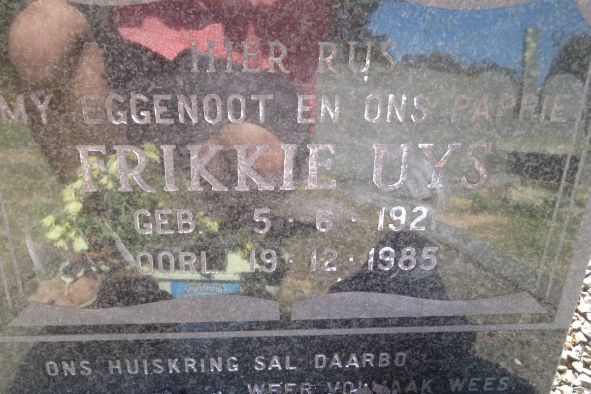 UYS Frikkie 1921-1985