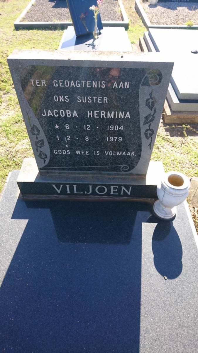VILJOEN Jacoba Hermina 1904-1979