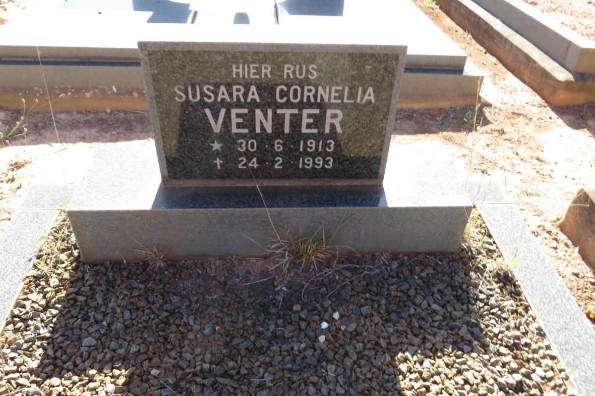 VENTER Susara Cornelia 1913-1993