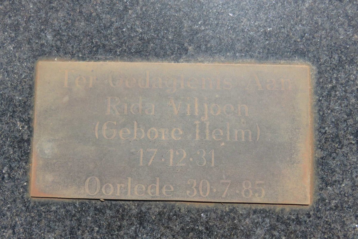 VILJOEN Rida nee HELM 1931-1985