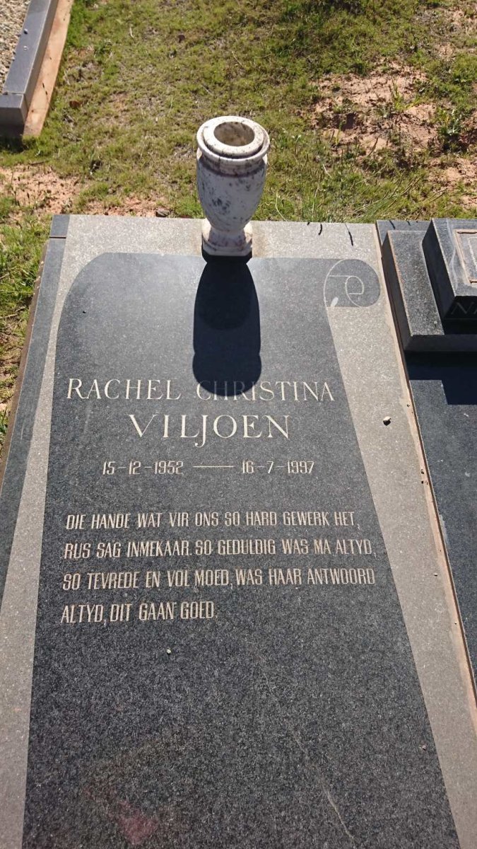 VILJOEN Rachel Christina 1952-1997