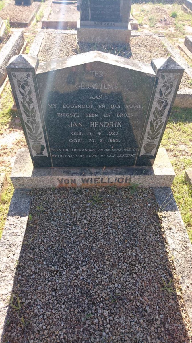 WIELLICH Jan Hendrik, von 1923-1962