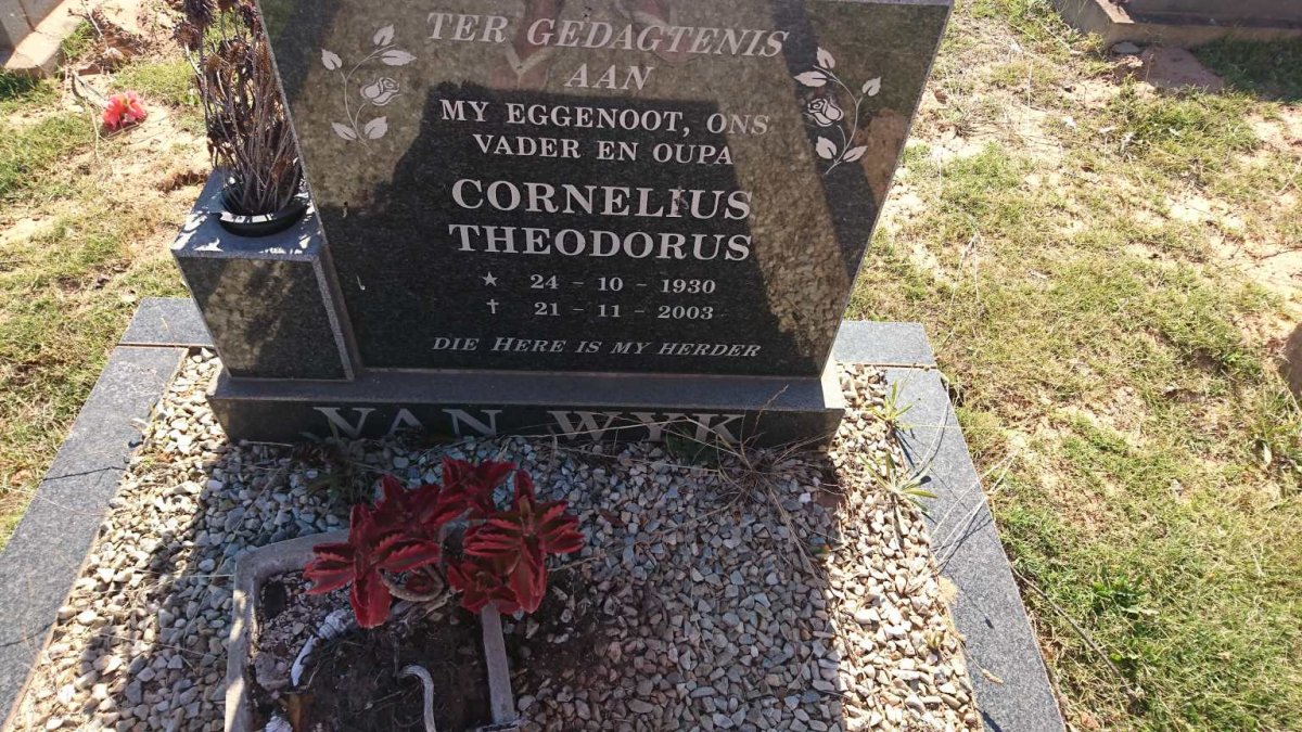 WYK Cornelius Theodorus, van 1930-2003