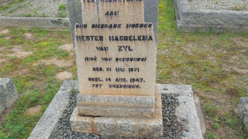 ZYL Hester Magdelena, van nee VAN RENSBURG 1871-1947