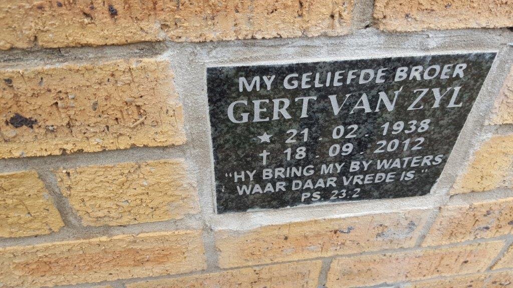 ZYL Gert, van 1938-2012
