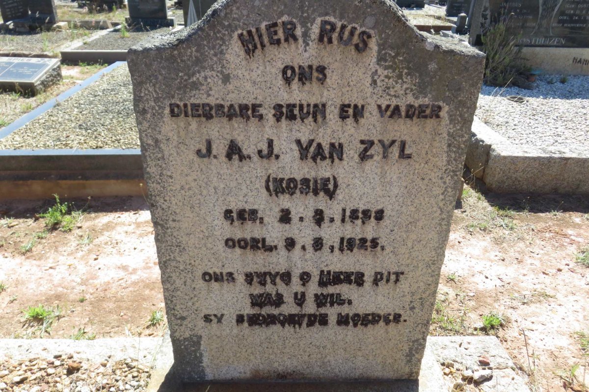 ZYL J.A.J., van 1898-1925