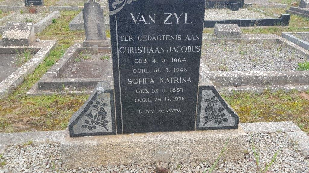 ZYL Christiaan Jacobus, van 1884-1948 &amp; Sophia Katrina 1887-1965