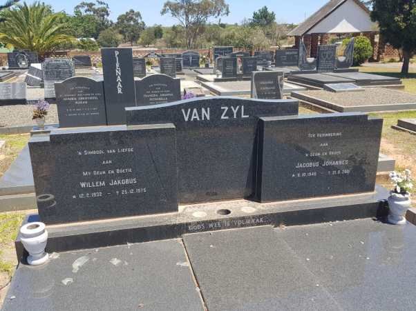 ZYL Willem Jakobus, van 1932-1975 :: VAN ZYL Jacobus Johannes 1946-2001