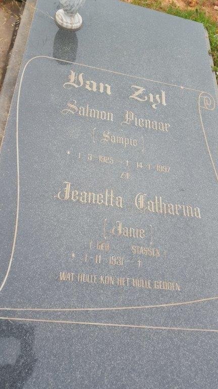 ZYL Salmon Pienaar, van 1925-1997 &amp; Jeanetta Catharina STASSEN 1931-