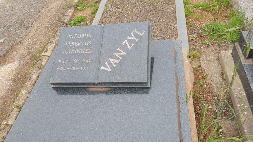 ZYL Jacobus Albertus Johannes, van 1902-1984