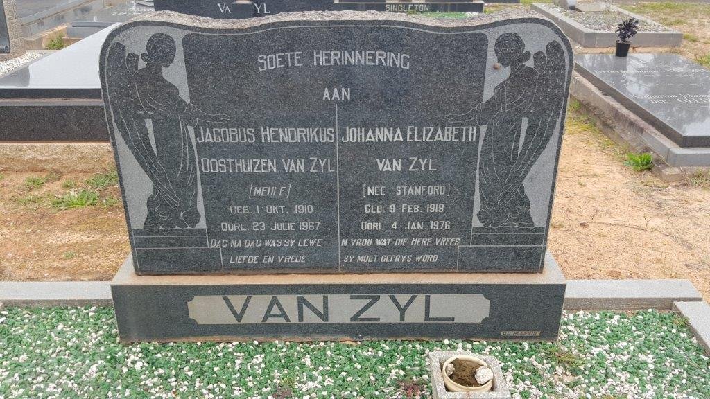 ZYL Jacobus Hendrikus Oosthuizen, van 1910-1967 &amp; Johanna Elizabeth STANFORD 1919-1976