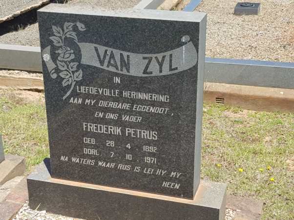 ZYL Frederik Petrus, van 1892-1971