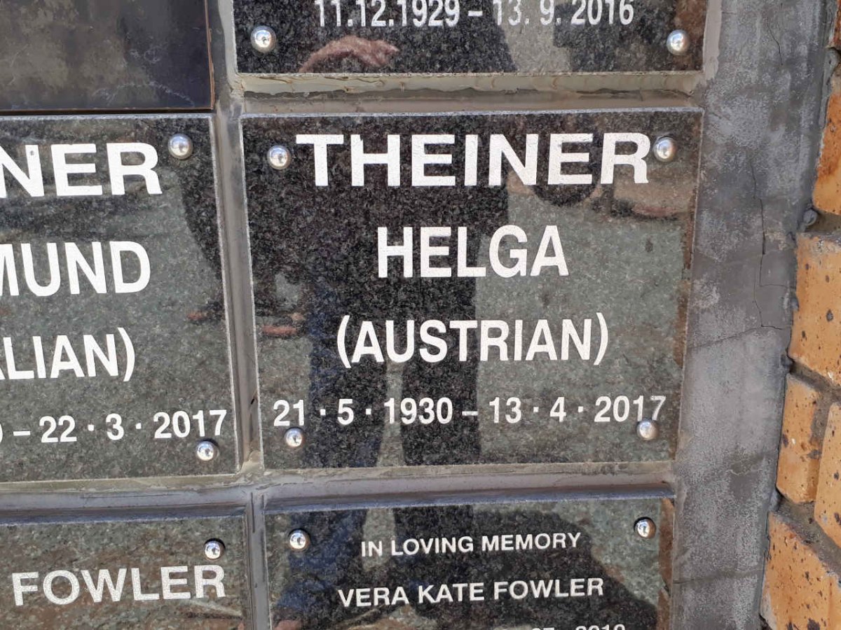 THEINER Helga 1930-2017 :: FOWLER Vera Kate