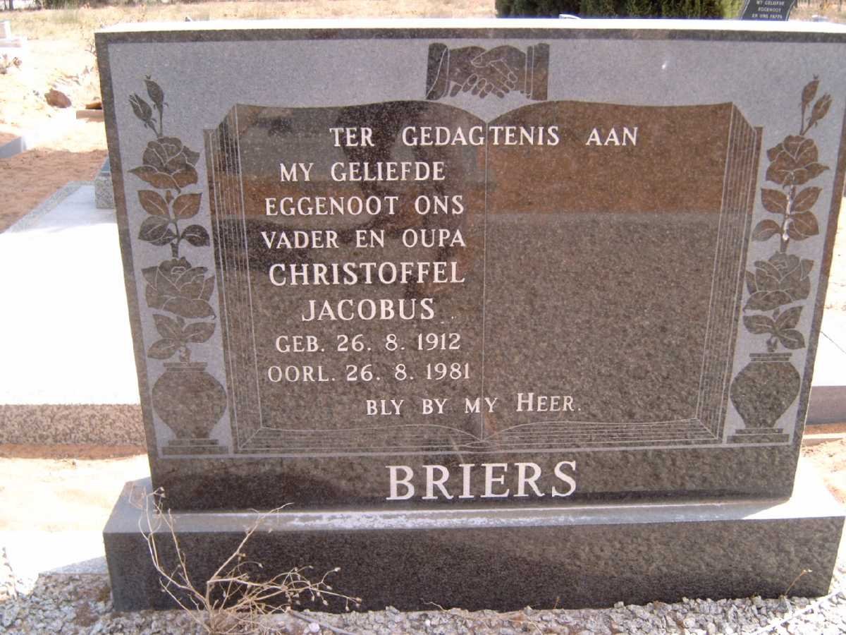 BRIERS Christoffel Jacobus 1912-1981