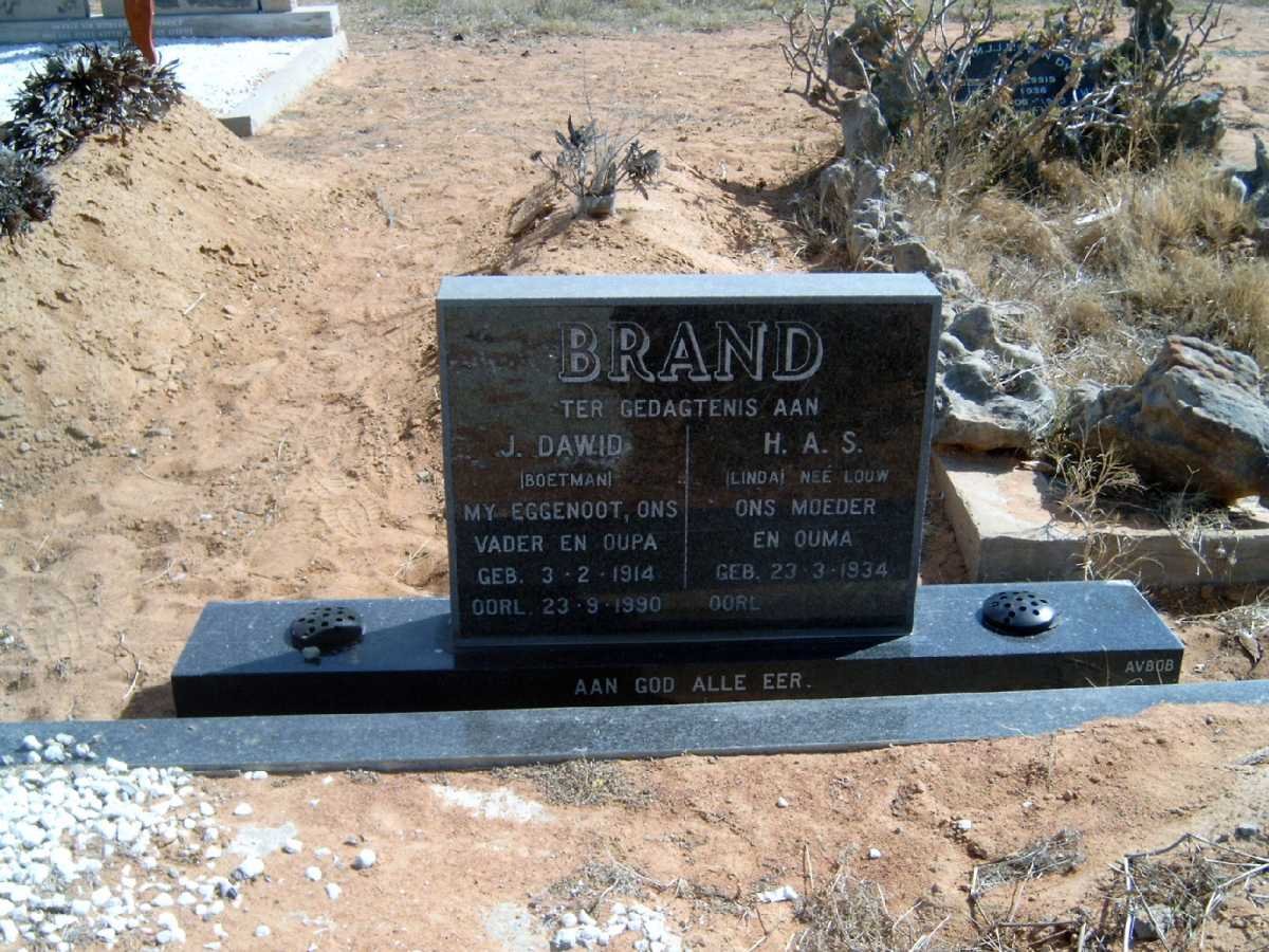 BRAND J. Dawid 1914-1990 &amp; H.A.S. LOUW 1934-
