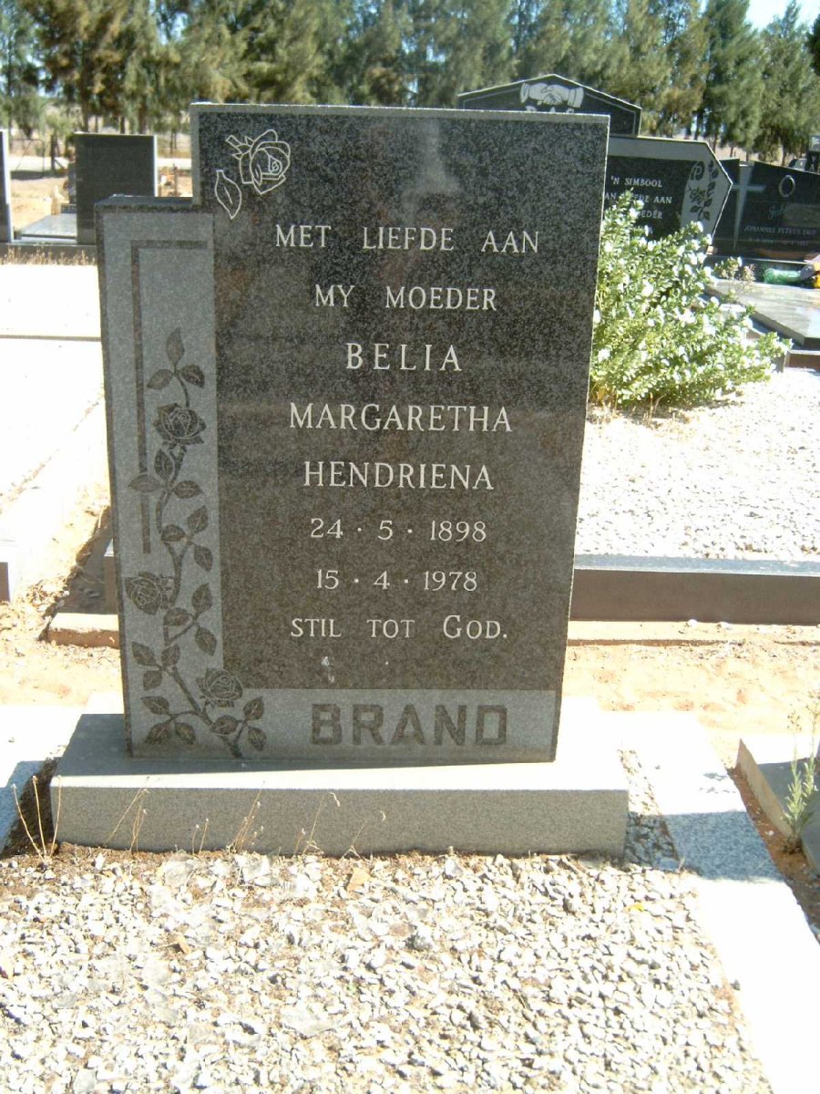 BRAND Belia Margaretha Hendriena 1898-1978