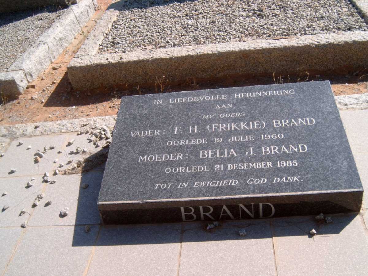 BRAND F.H. -1960 &amp; Belia J. -1985