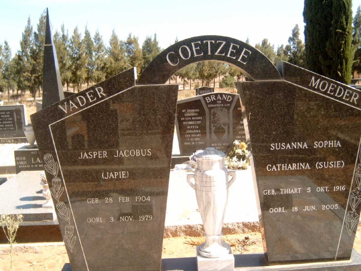 COETZEE Jasper Jacobus 1904-1979 &amp; Catharina THIART 1916-2005