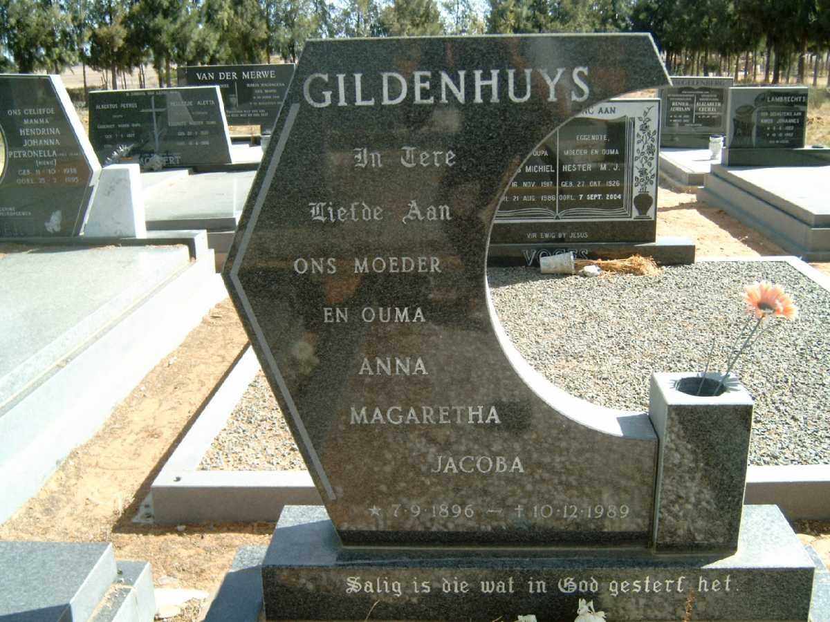 GILDENHUYS Anna Magaretha Jacoba 1896-1989