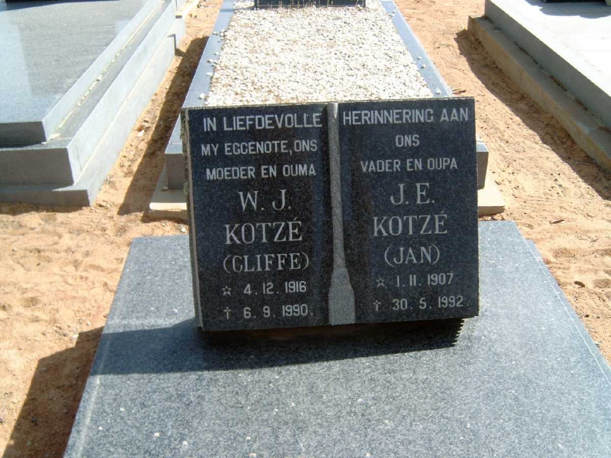 KOTZE J.E. 1907-1992 &amp; W.J. CLIFFE 1916-1990