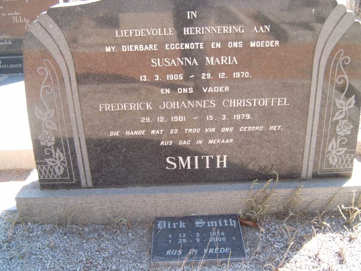 SMITH Frederick Johannes Christoffel 1901-1979 &amp; Susanna Maria 1905-1970
