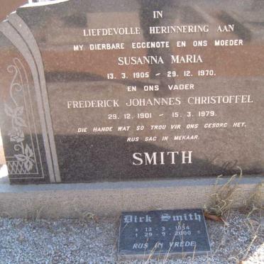 SMITH Frederick Johannes Christoffel 1901-1979 &amp; Susanna Maria 1905-1970