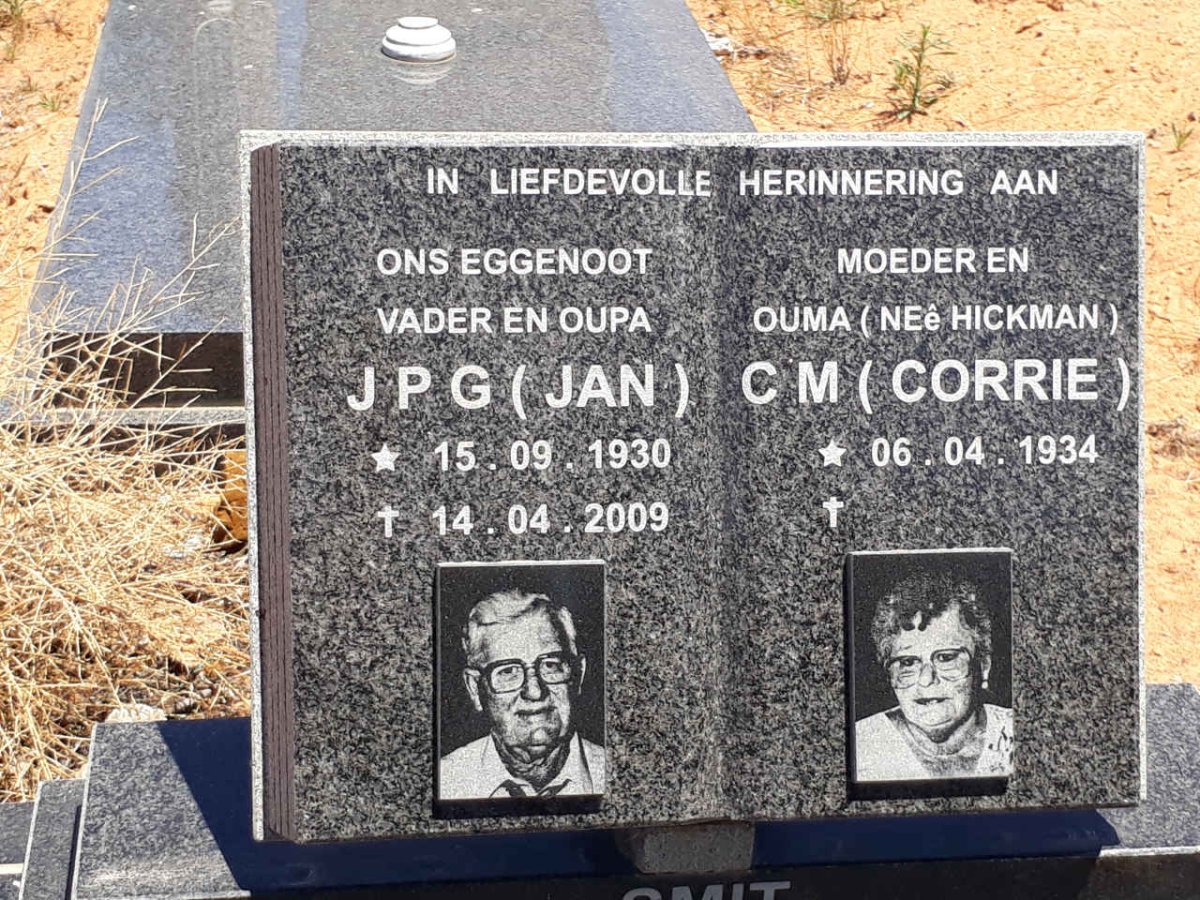 SMIT J.P.G. 1930-2009 &amp; C.M. HICKMAN 1934-