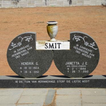 SMIT Hendrik G. 1924-1992 &amp; Janetta J.E. KOEGELENBERG 1944-2010