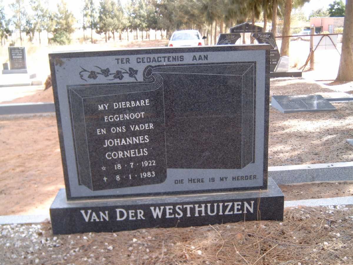 WESTHUIZEN Johannes Cornelis, van der 1922-1983