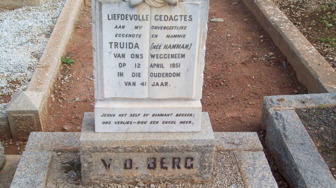 BERG Truida, v. d. nee HAMMAN -1951