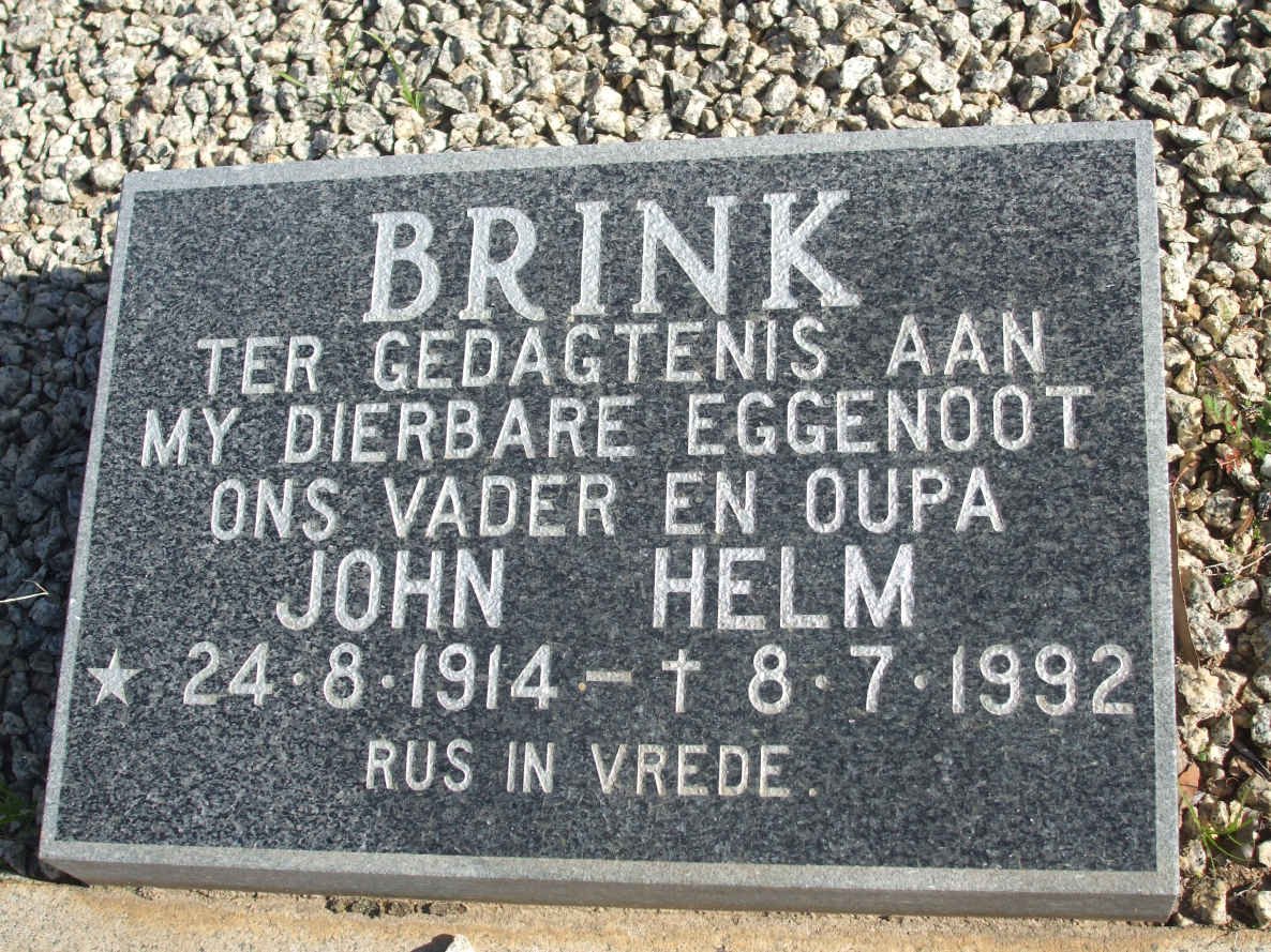 BRINK John Helm 1914-1992