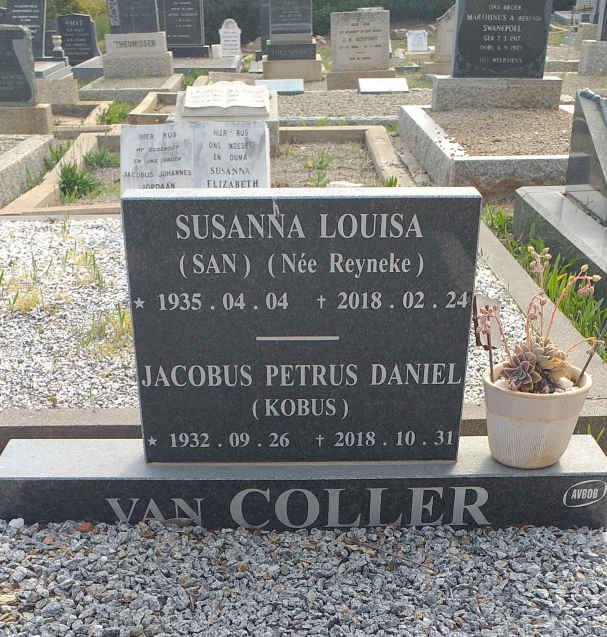 COLLER Jacobus Petrus Daniel, van 1932-2018 &amp; Susanna Louisa REYNEKE 1935-2018