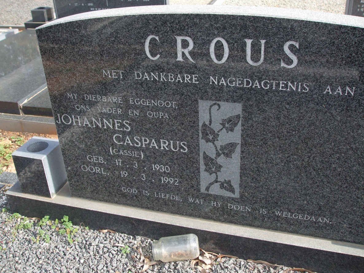 CROUS Johannes Casparus 1930-1992