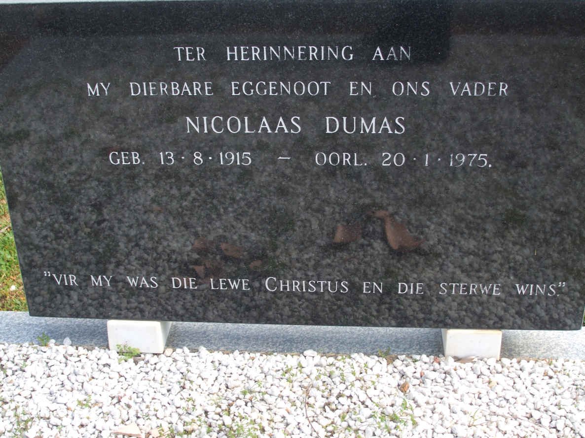 DUMAS Nicolaas 1915-1975
