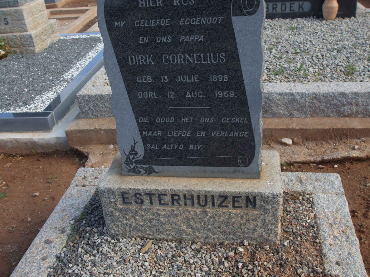 ESTERHUIZEN Dirk Cornelius 1898-1959