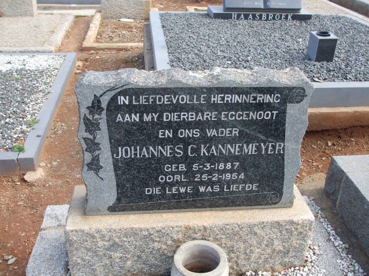 KANNEMEYER Johannes C. 1887-1954