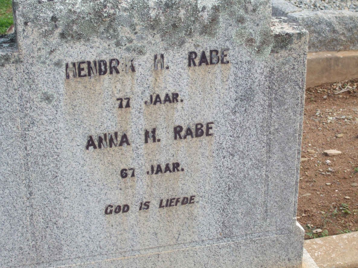 RABE Hendrik H. &amp; Anna M.